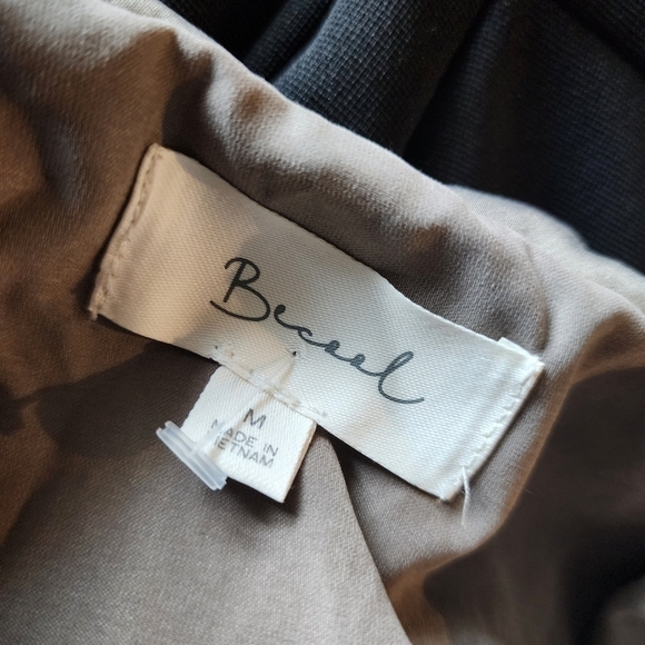 Becool Tan Hooded Utility Jacket Coat Women's Medium Drawstring Roll Tab Sleeves - Picture 9 of 11